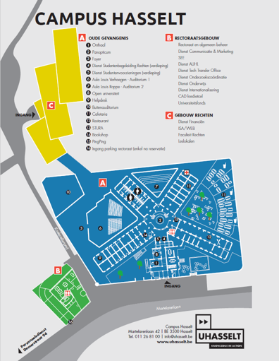 Plattegrond campus Hasselt