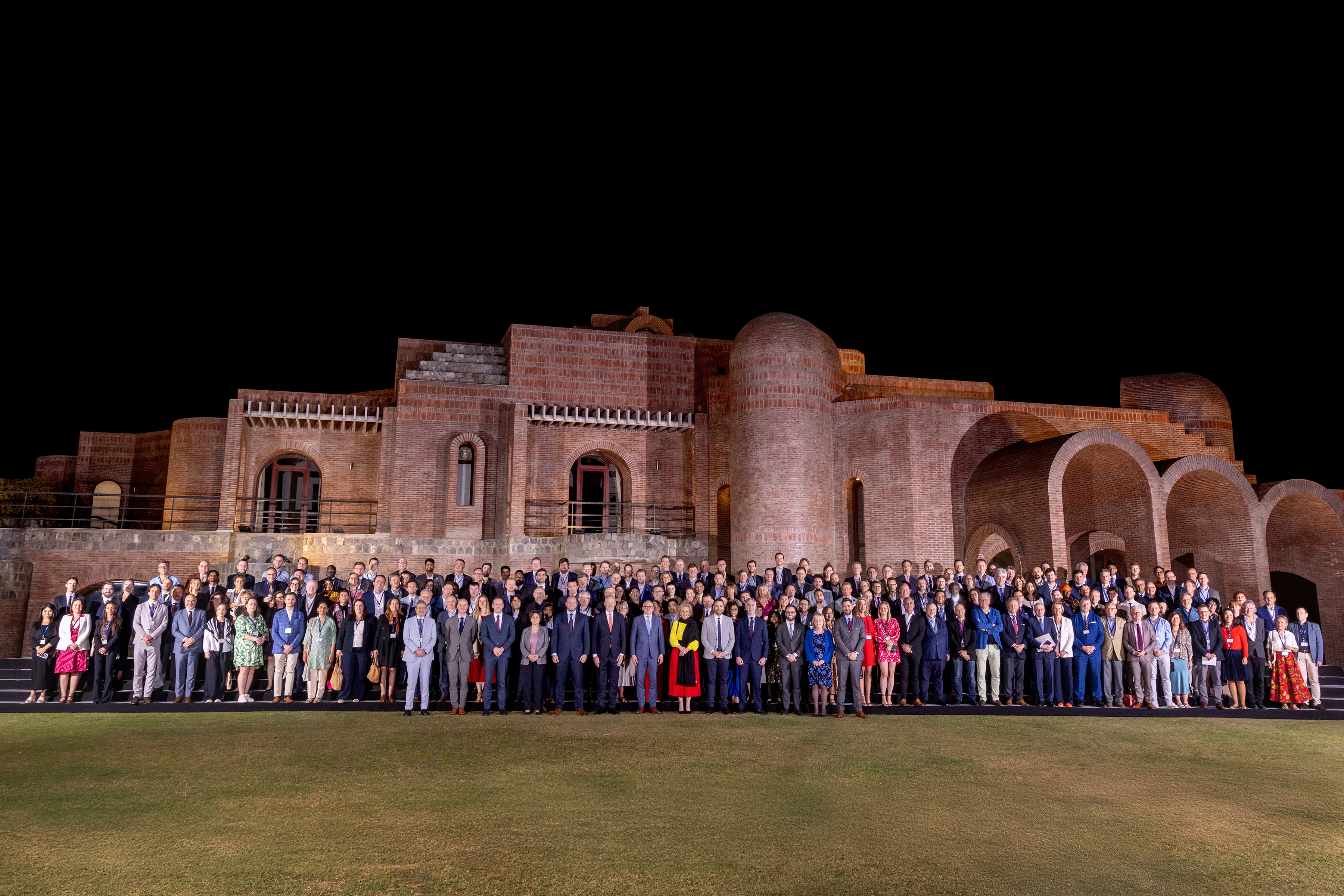 Groepsfoto tijdens de Belgische Economische Missie naar India onder leiding van Prinses Astrid